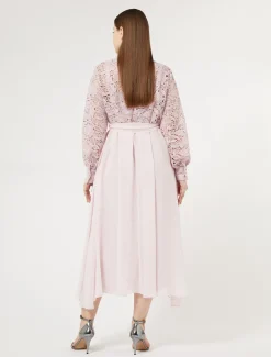 Abito chemisier in pizzo e seta