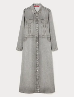 Abito chemisier in raso