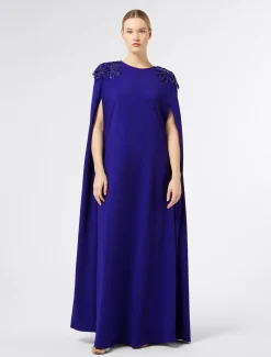 Abito in cady con ricamo