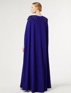 Abito in cady con ricamo