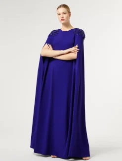 Abito in cady con ricamo