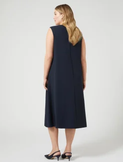 Abito in crêpe con ricamo