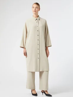 Abito in crêpe envers satin