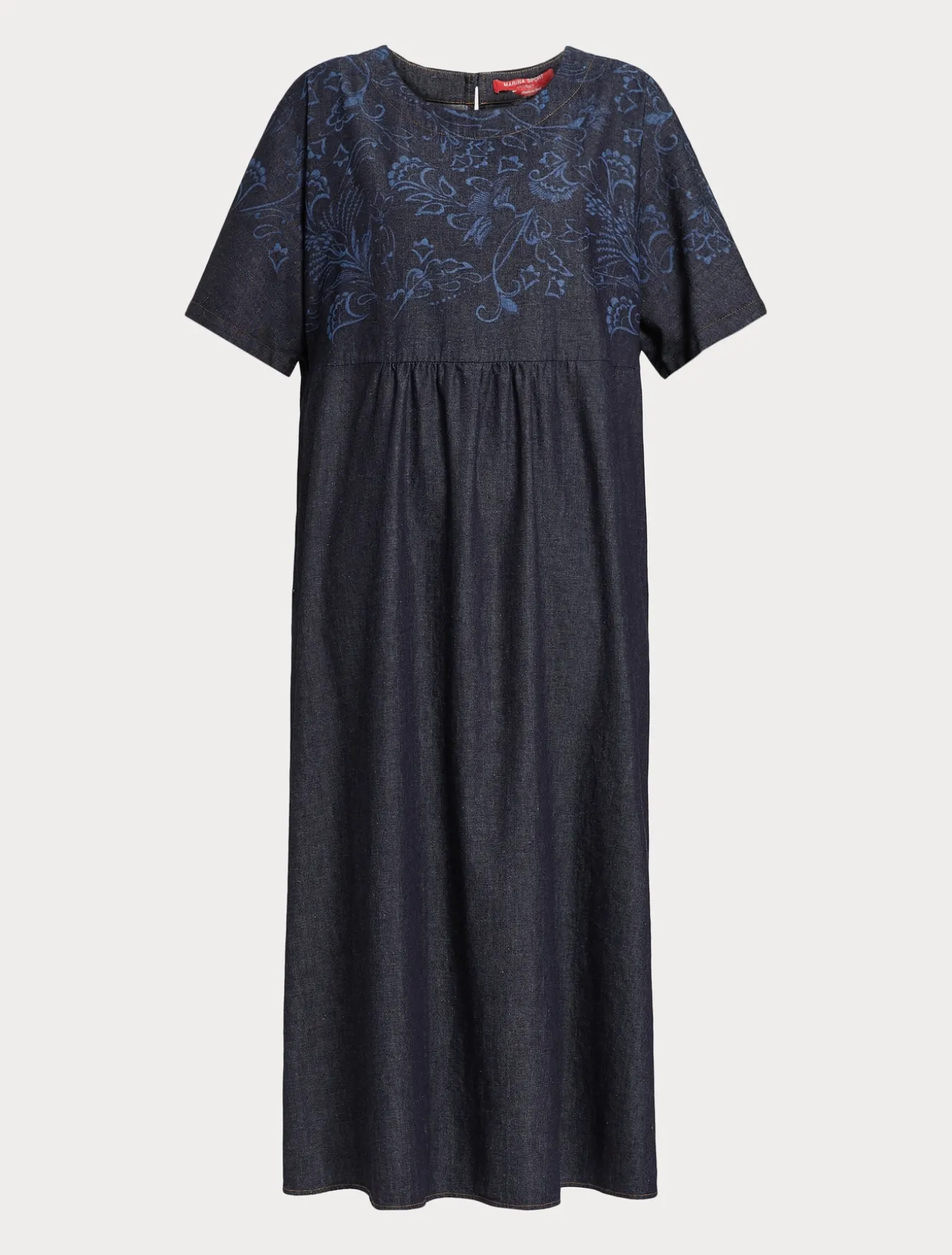 Abito in denim con ricamo