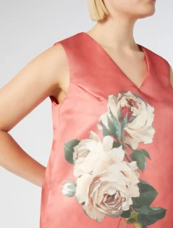 Abito in duchesse con stampa