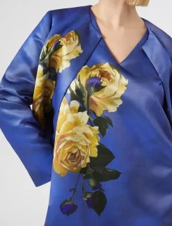 Abito in duchesse con stampa