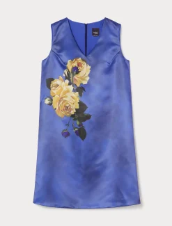 Abito in duchesse con stampa