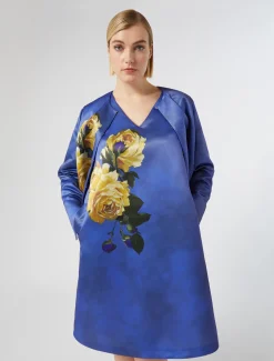 Abito in duchesse con stampa