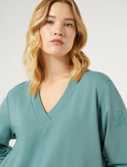 Abito in felpa di cotone stretch