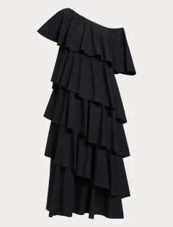 Abito in popeline a balze