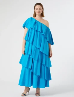 Abito in popeline a balze