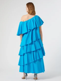 Abito in popeline a balze