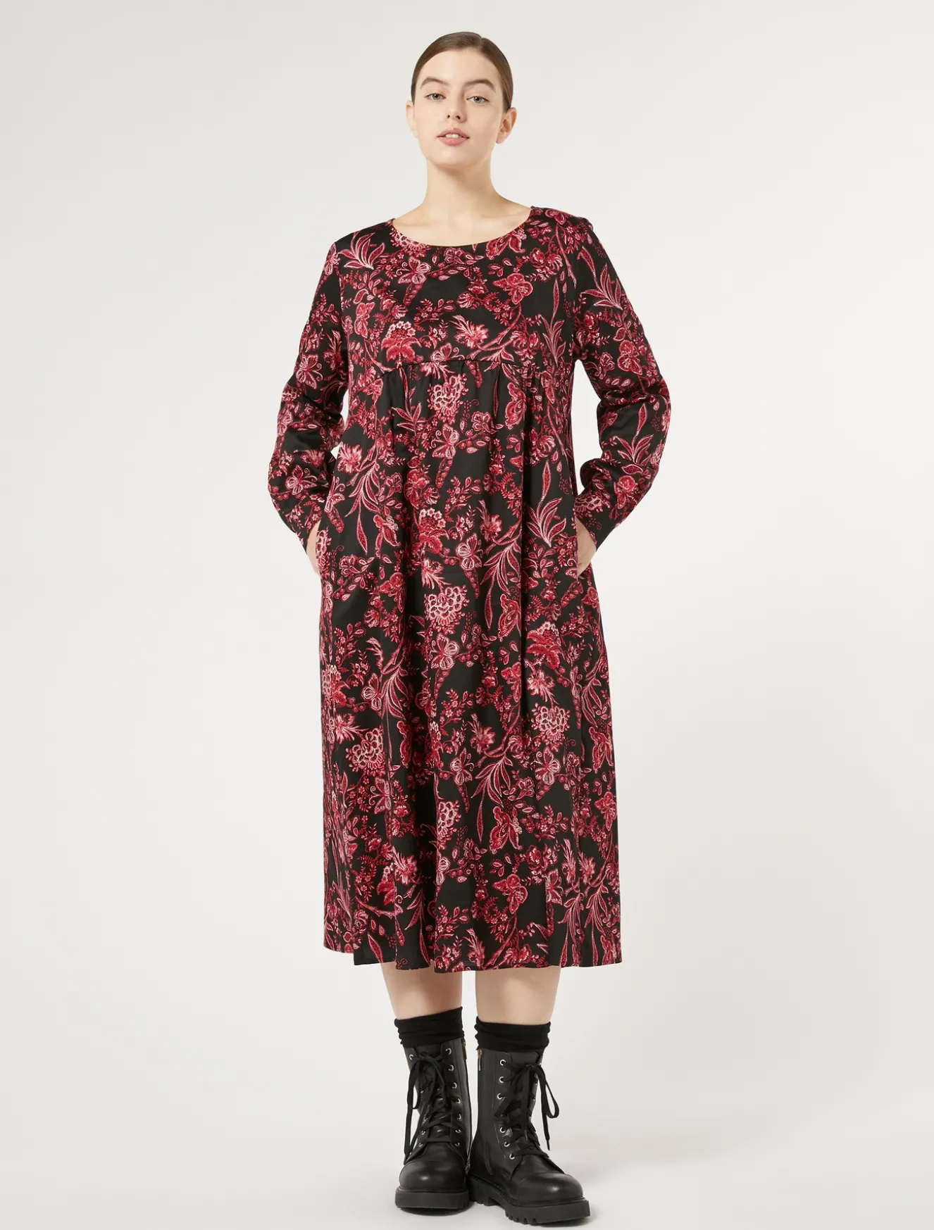 Abito in popeline stampato