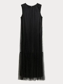 Abito in tulle con ricamo