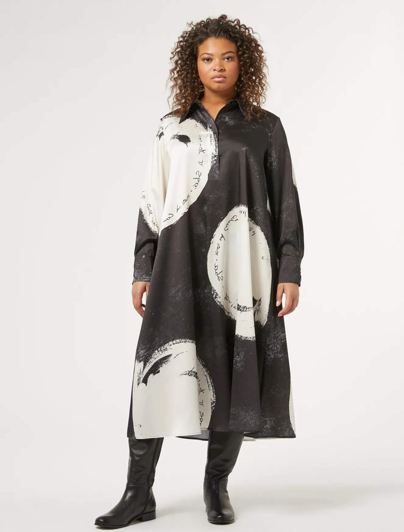 Abito in twill stampato