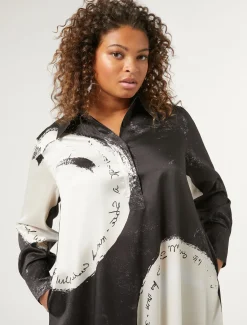 Abito in twill stampato