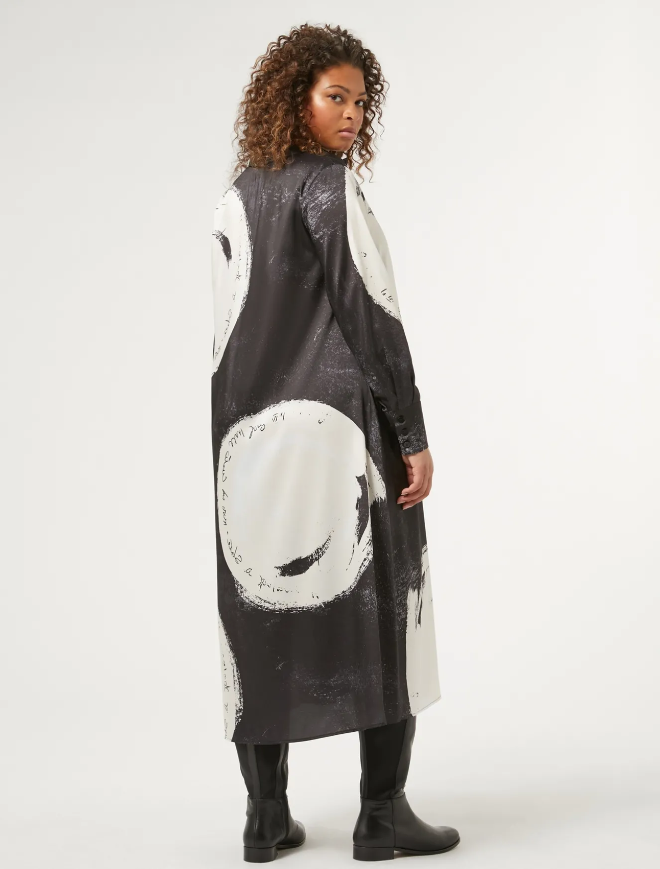 Abito in twill stampato