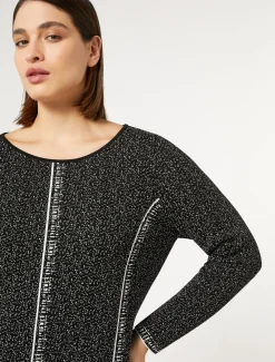 Abito in viscosa jacquard