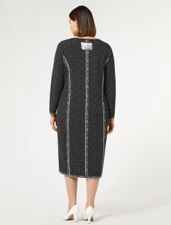 Abito in viscosa jacquard