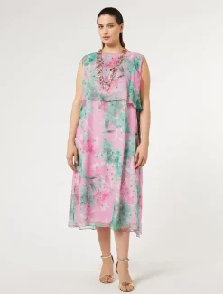 Abito longuette in georgette