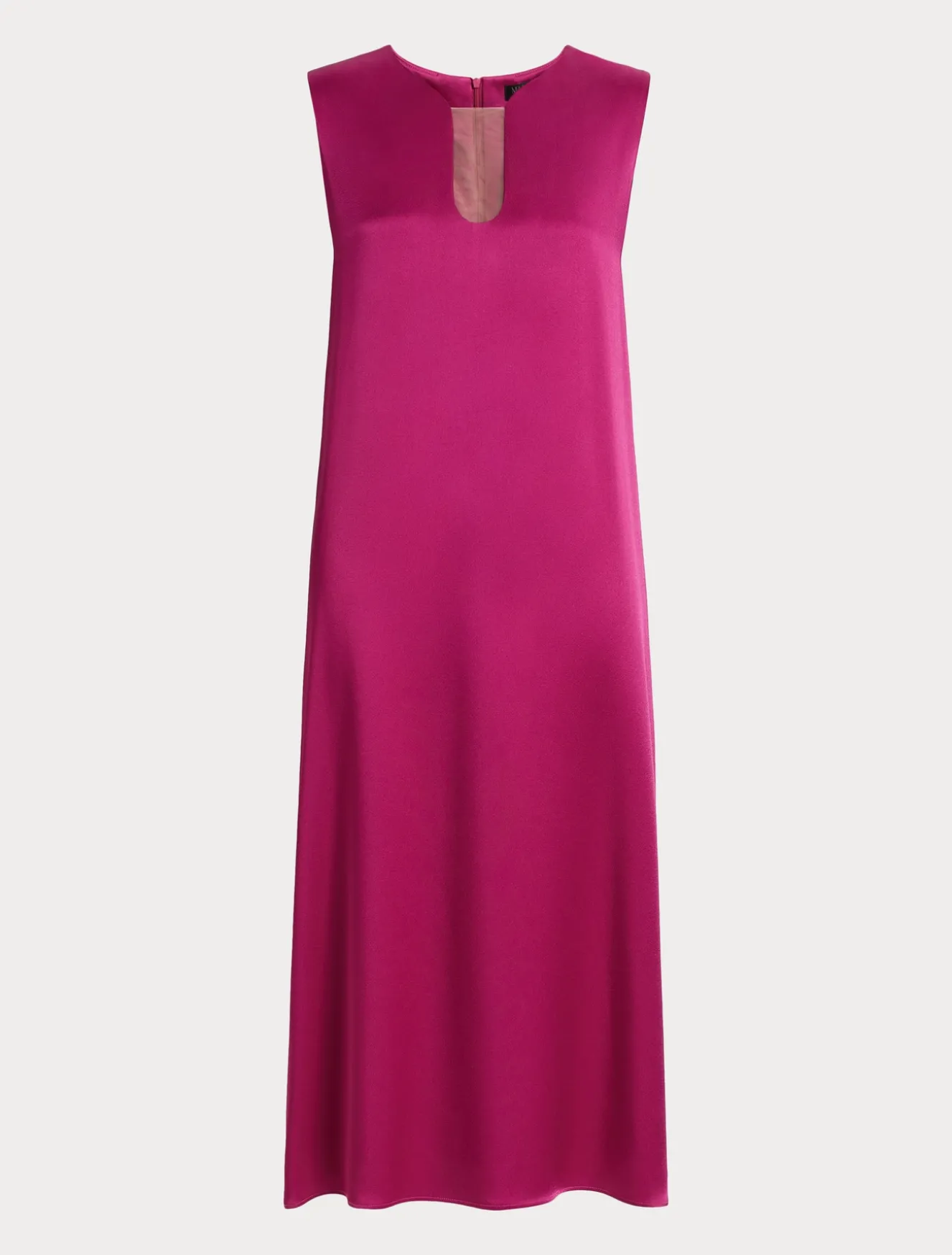 Abito lungo in crêpe envers satin