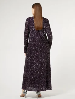 Abito lungo in full paillettes