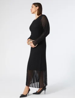 Abito lungo in viscosa a coste