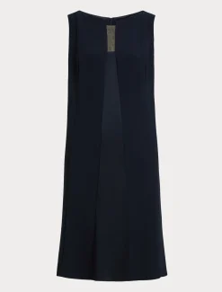 Abito midi in crêpe triacetato