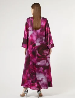 Abito over in raso di seta