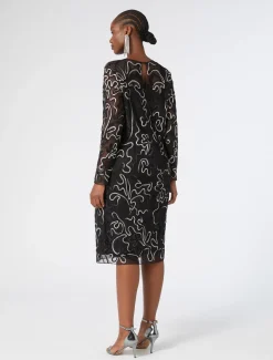 Abito tubino in tulle plumetis