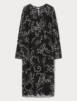 Abito tubino in tulle plumetis