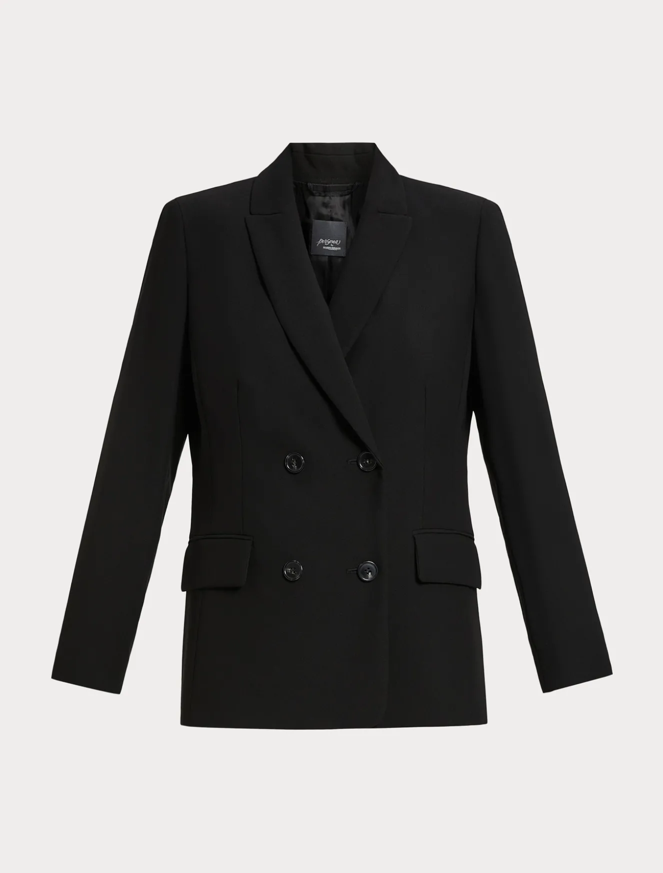 Blazer in crêpe di envers satin