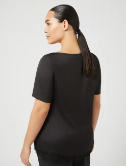 Blusa con dettagli in pizzo