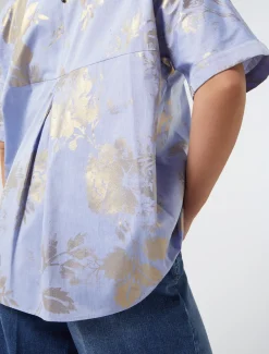 Blusa in chambray di cotone