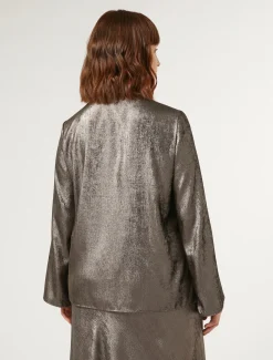 Blusa in chiffon laminato