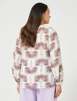 Blusa in crêpe de Chine di seta