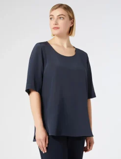 Blusa in crêpe de Chine di seta