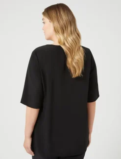 Blusa in crêpe de Chine di seta