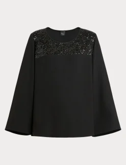 Blusa in crêpe envers satin