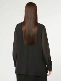 Blusa in crêpe georgette