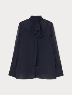 Blusa in crêpe georgette