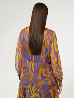 Blusa in georgette di seta