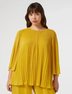 Blusa in georgette plissé