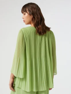 Blusa in georgette plissé