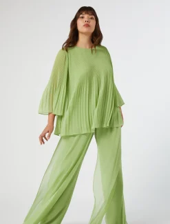 Blusa in georgette plissé