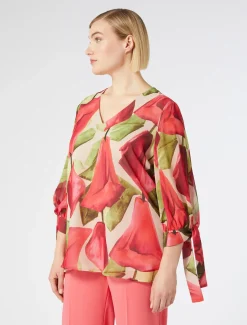 Blusa in georgette stampata