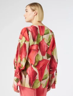 Blusa in georgette stampata