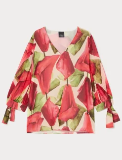 Blusa in georgette stampata