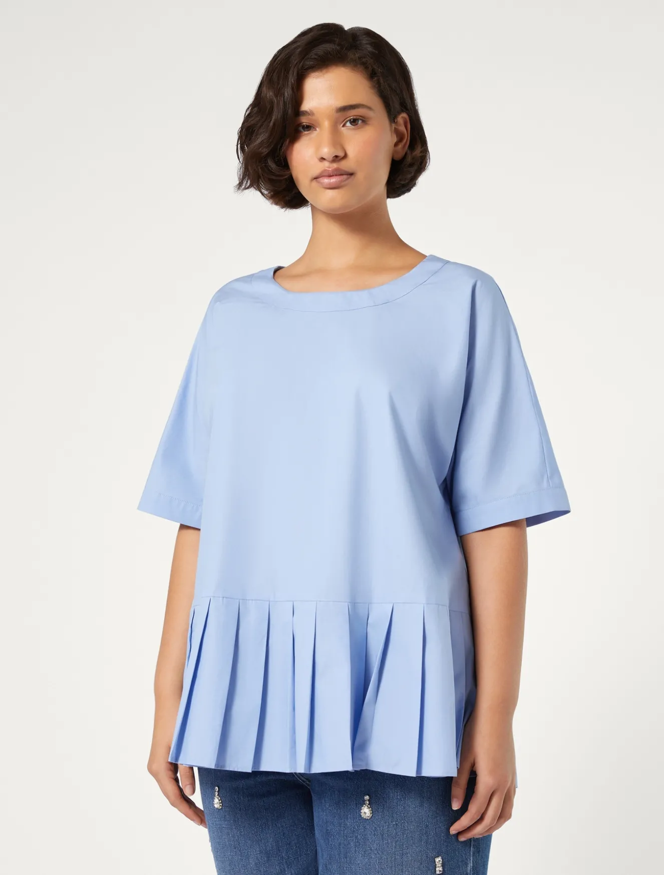 Blusa in popeline di cotone
