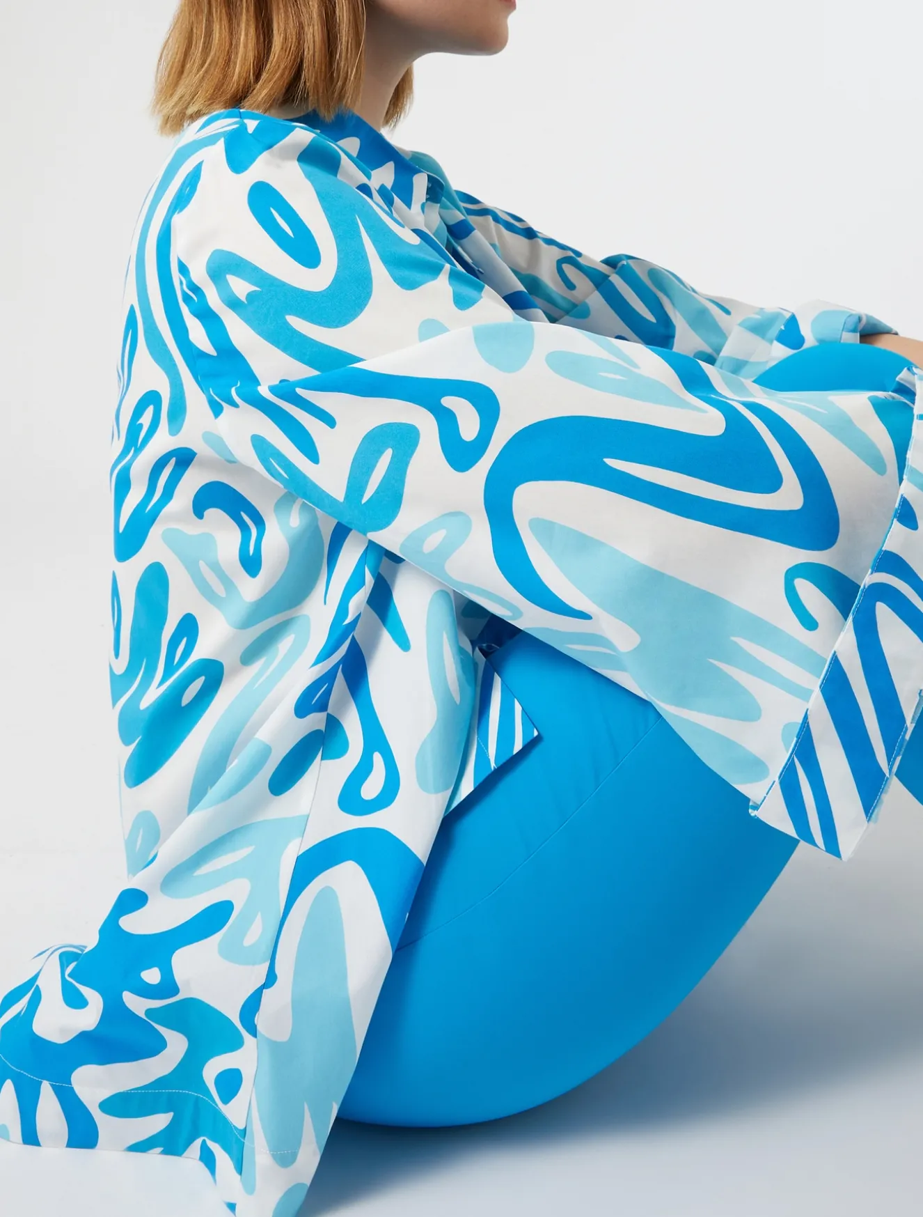 Blusa in popeline stampato